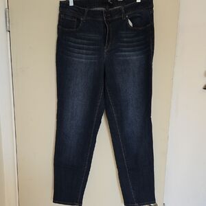 1822 Adrianna Dark Blue Ankle Jeans, Sz 16